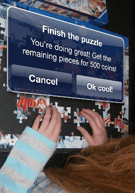 In-app purchases when finishing a puzzle