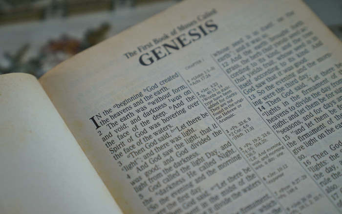 First page of the bible, Genesis