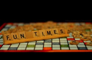Enterprise Gamification: Fun Times spelled out in Scrabble