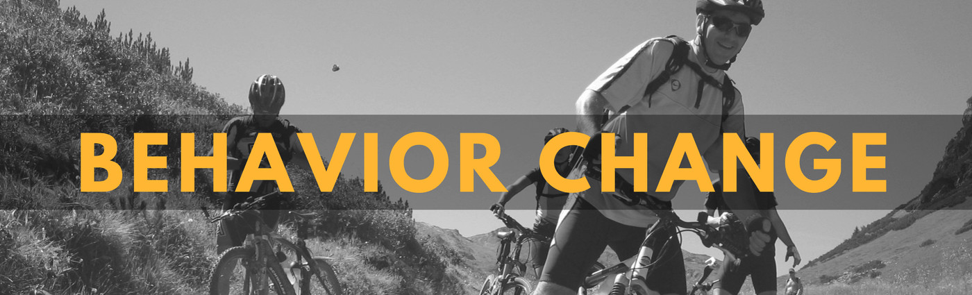 behavior change heading with mountain biker