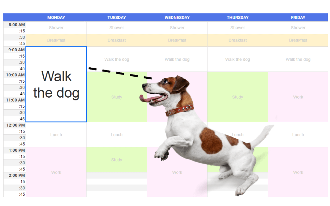 Schedule Maker: a Google Sheet to Plan Your Week